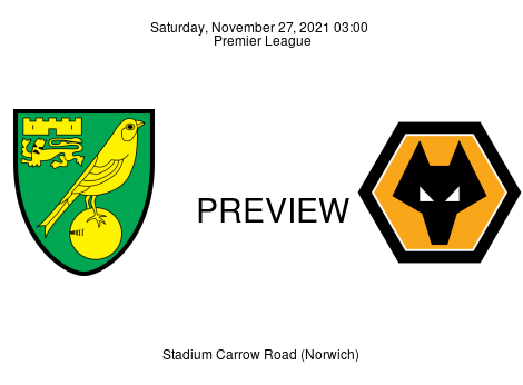 Match Preview Norwich City vs Wolverhampton Wanderers Premier League Nov 27, 2021