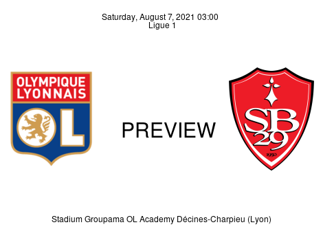Match Preview Olympique Lyonnais vs Brest Ligue 1 Aug 7, 2021