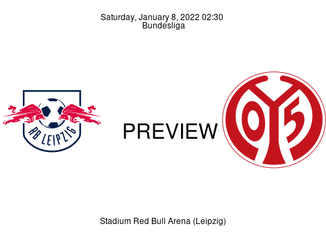 Match Preview RB Leipzig vs FSV Mainz 05 Bundesliga Jan 8, 2022