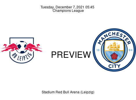 Match Preview RB Leipzig vs Manchester City Champions League Dec 7, 2021