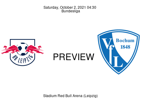 Match Preview RB Leipzig vs VfL Bochum 1848 Bundesliga Oct 2, 2021