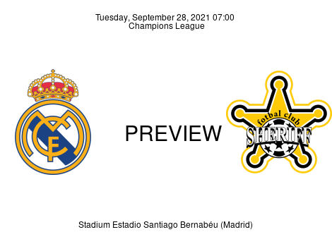 Match Preview Real Madrid vs Sheriff Champions League Sep 28, 2021