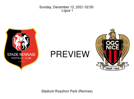 Match Preview Rennes vs Nice Ligue 1 Dec 12, 2021