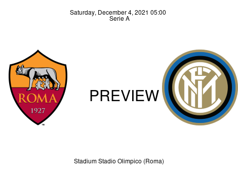 Match Preview Roma vs Inter Serie A Dec 4, 2021
