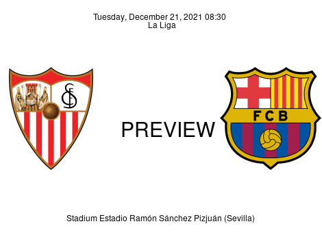 Match Preview Sevilla vs FC Barcelona La Liga Dec 21, 2021