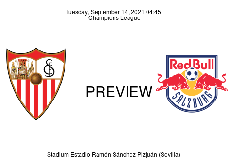 Match Preview Sevilla vs Salzburg Champions League Sep 14, 2021