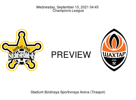 Match Preview Sheriff vs Shakhtar Donetsk Champions League Sep 15, 2021