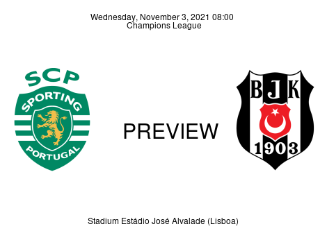 Match Preview Sporting CP vs Beşiktaş Champions League Nov 3, 2021