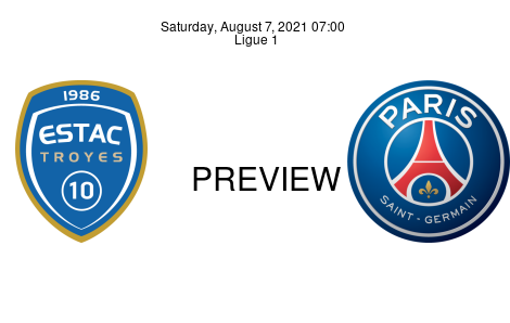 Match Preview Troyes vs Paris Saint Germain Ligue 1 Aug 7, 2021