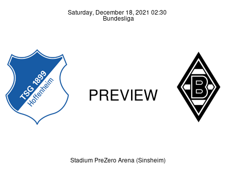 Match Preview TSG Hoffenheim vs Borussia Mönchengladbach Bundesliga Dec 18, 2021
