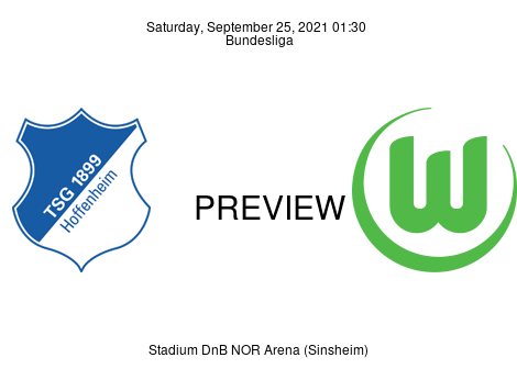 Match Preview TSG Hoffenheim vs VfL Wolfsburg Bundesliga Sep 25, 2021