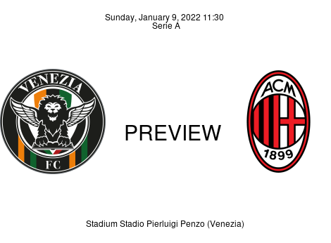Match Preview Venezia vs Milan Serie A Jan 9, 2022