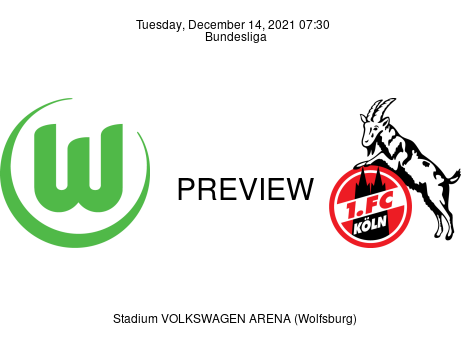 Match Preview VfL Wolfsburg vs FC Köln Bundesliga Dec 14, 2021