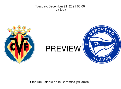 Match Preview Villarreal vs Deportivo Alavés La Liga Dec 21, 2021