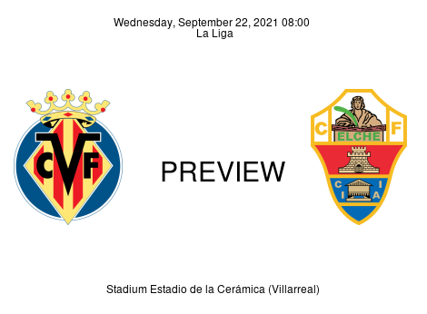 Match Preview Villarreal vs Elche La Liga Sep 22, 2021