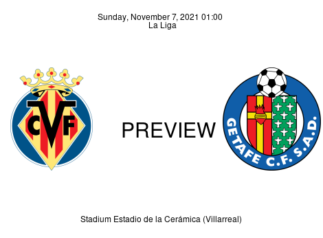 Match Preview Villarreal vs Getafe La Liga Nov 7, 2021