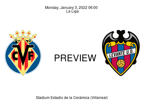 Match Preview Villarreal vs Levante La Liga Jan 3, 2022