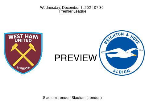 Match Preview West Ham United vs Brighton & Hove Albion Premier League Dec 1, 2021